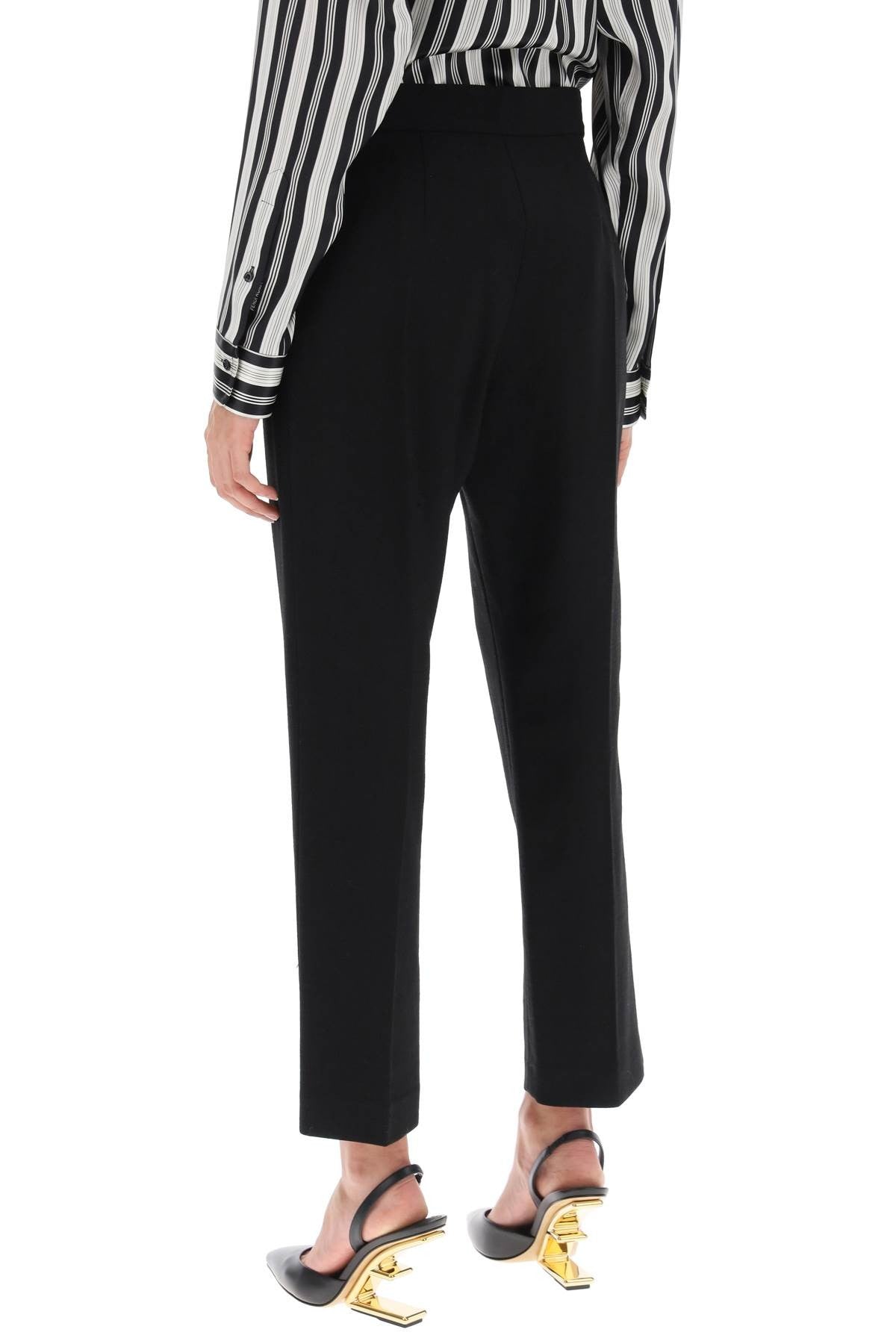 wool crepe trousers