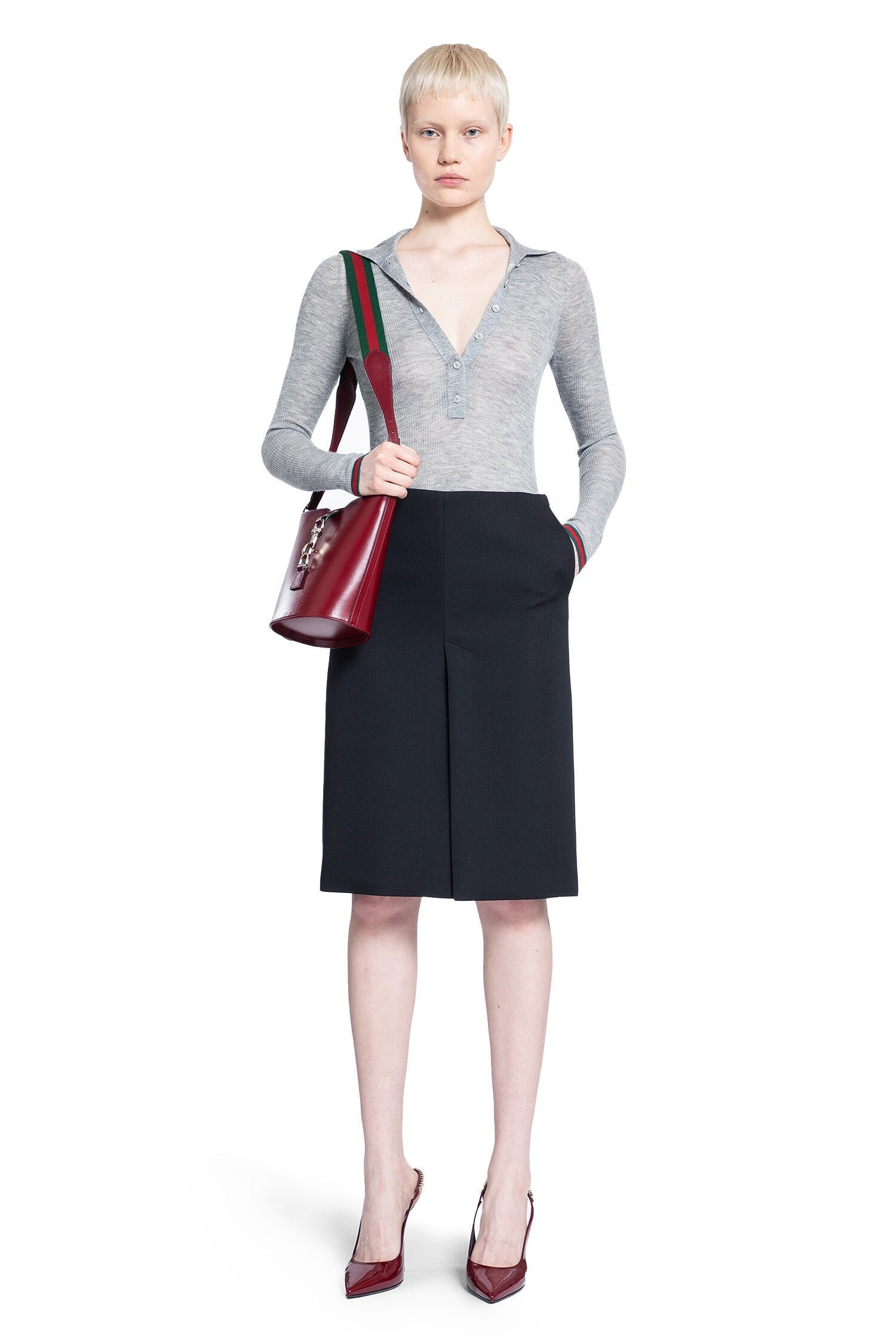 Wool Mid-Length Skirt