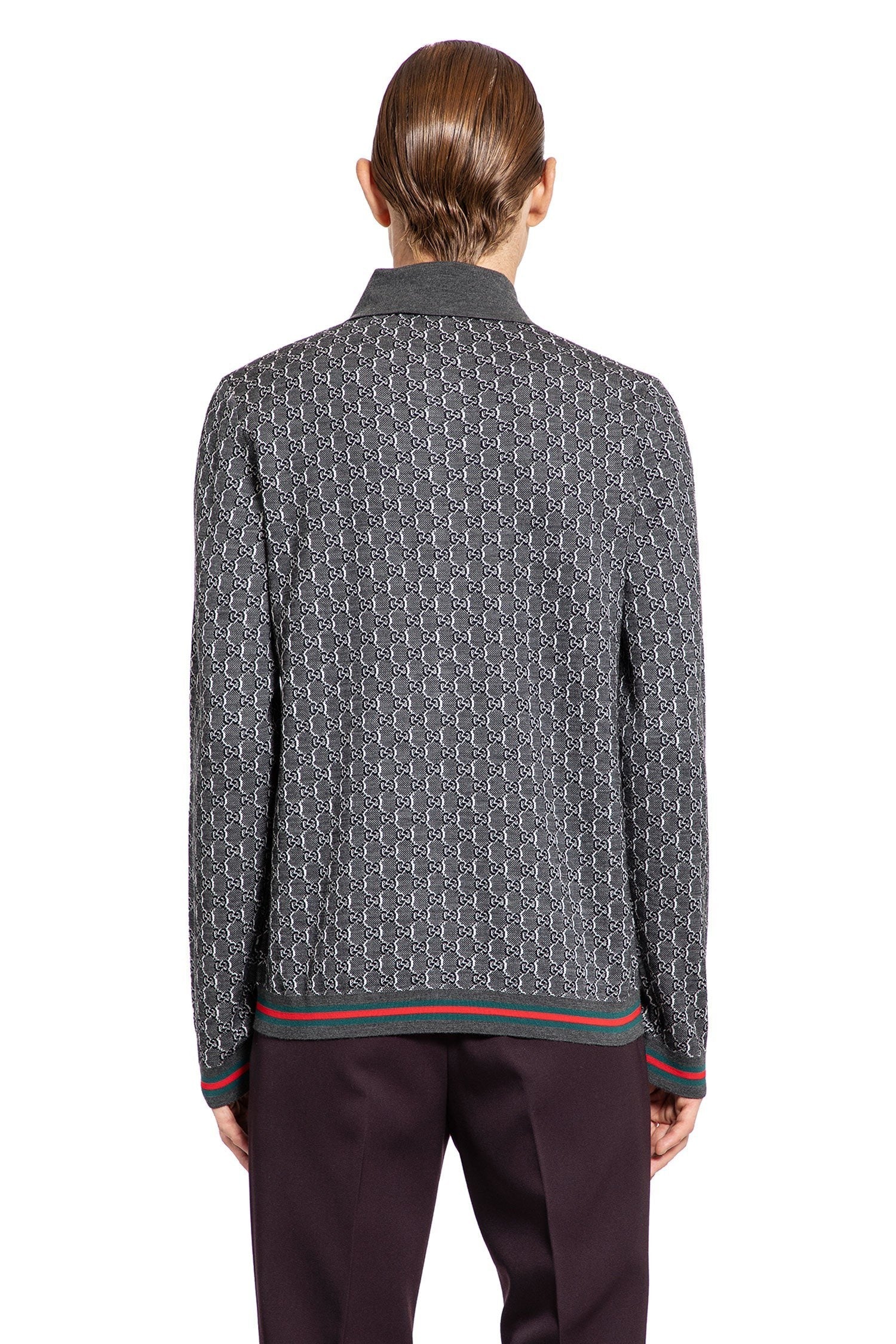 Wool Silk Gg Shadow Polo Shirt