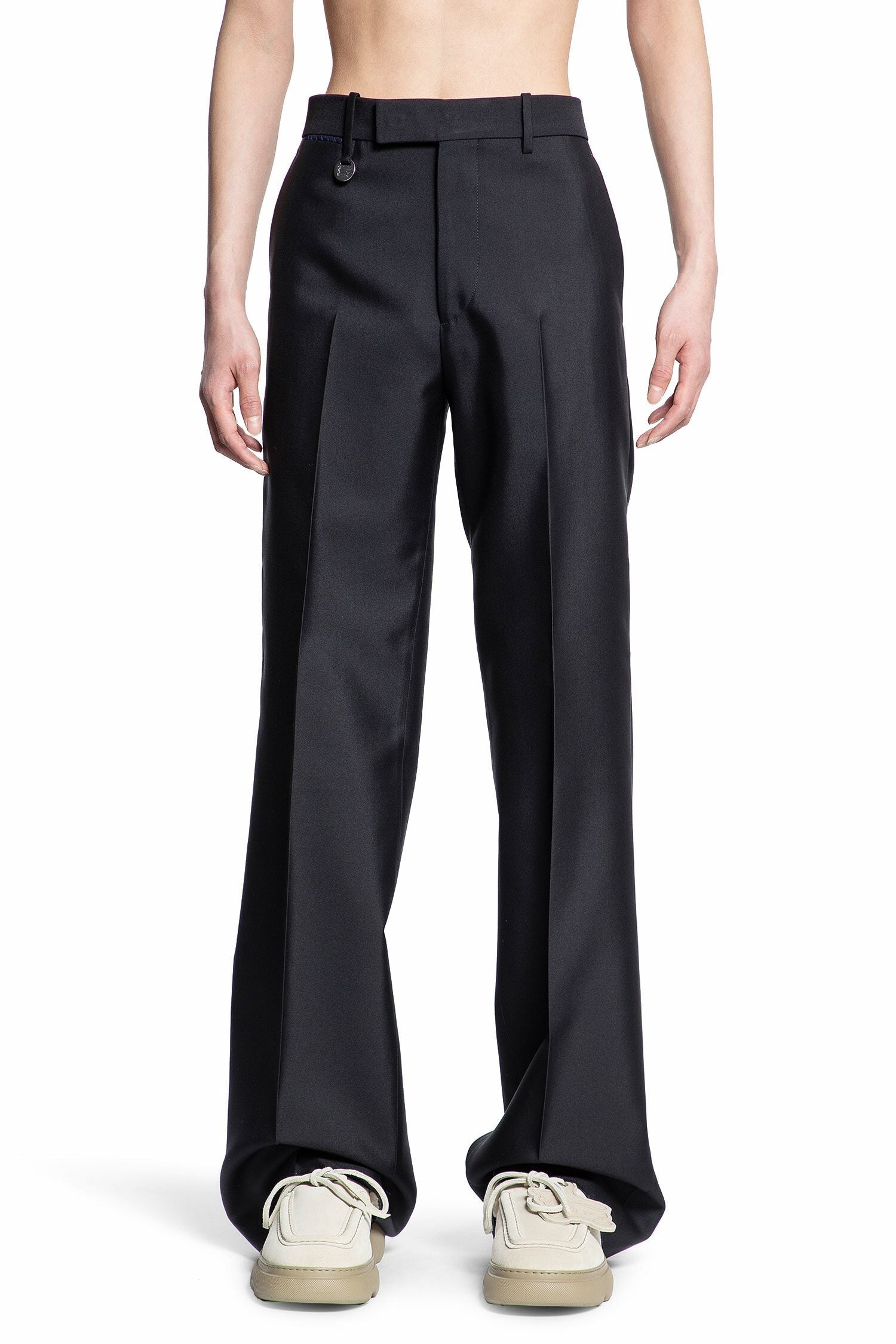 Wool Silk Tailored Trousers