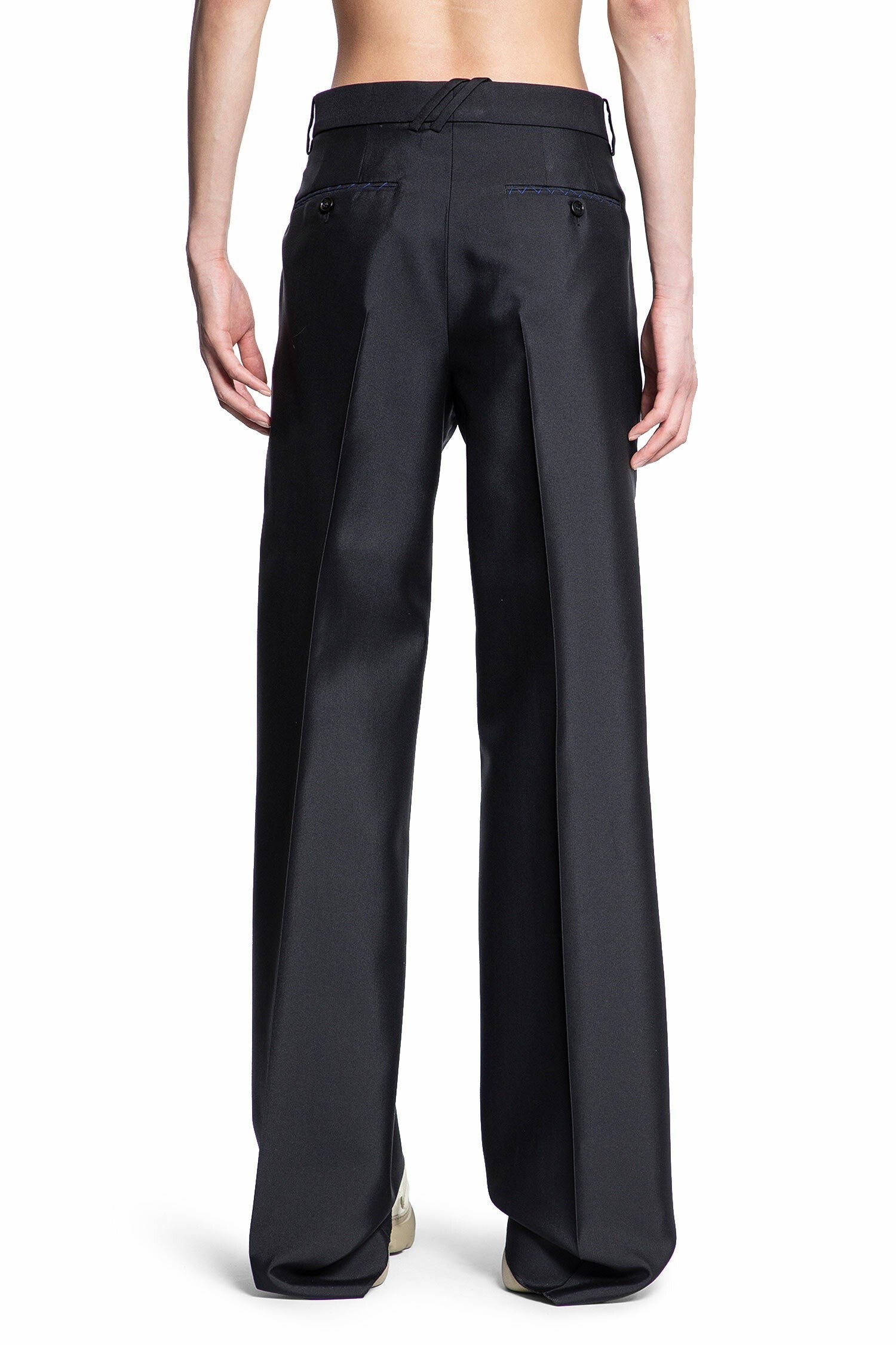 Wool Silk Tailored Trousers