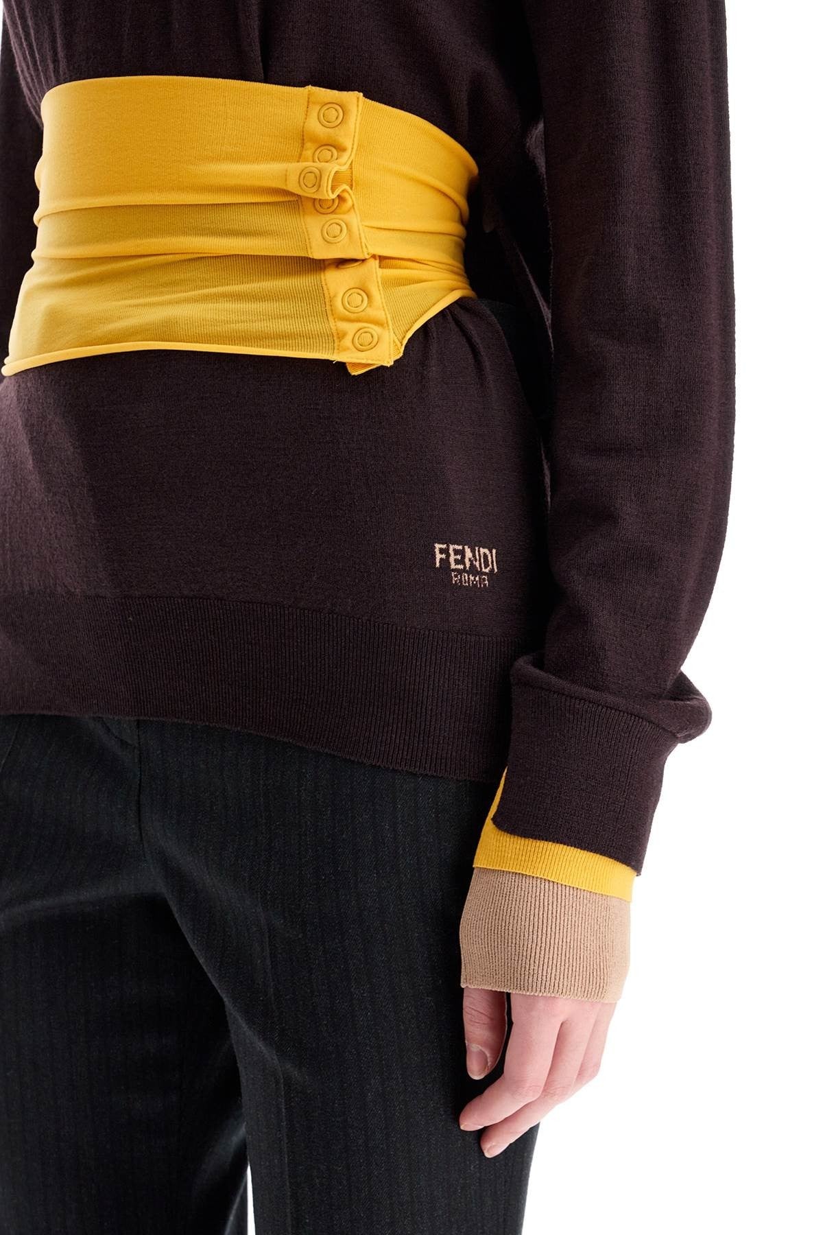 woolen sweater with sash