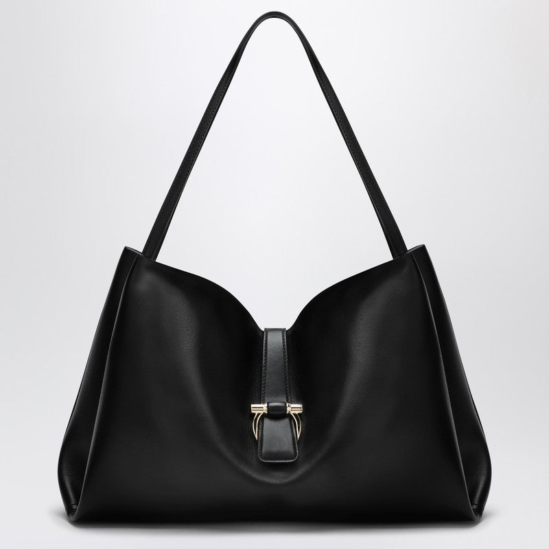Ferragamo Large black leather tote bag