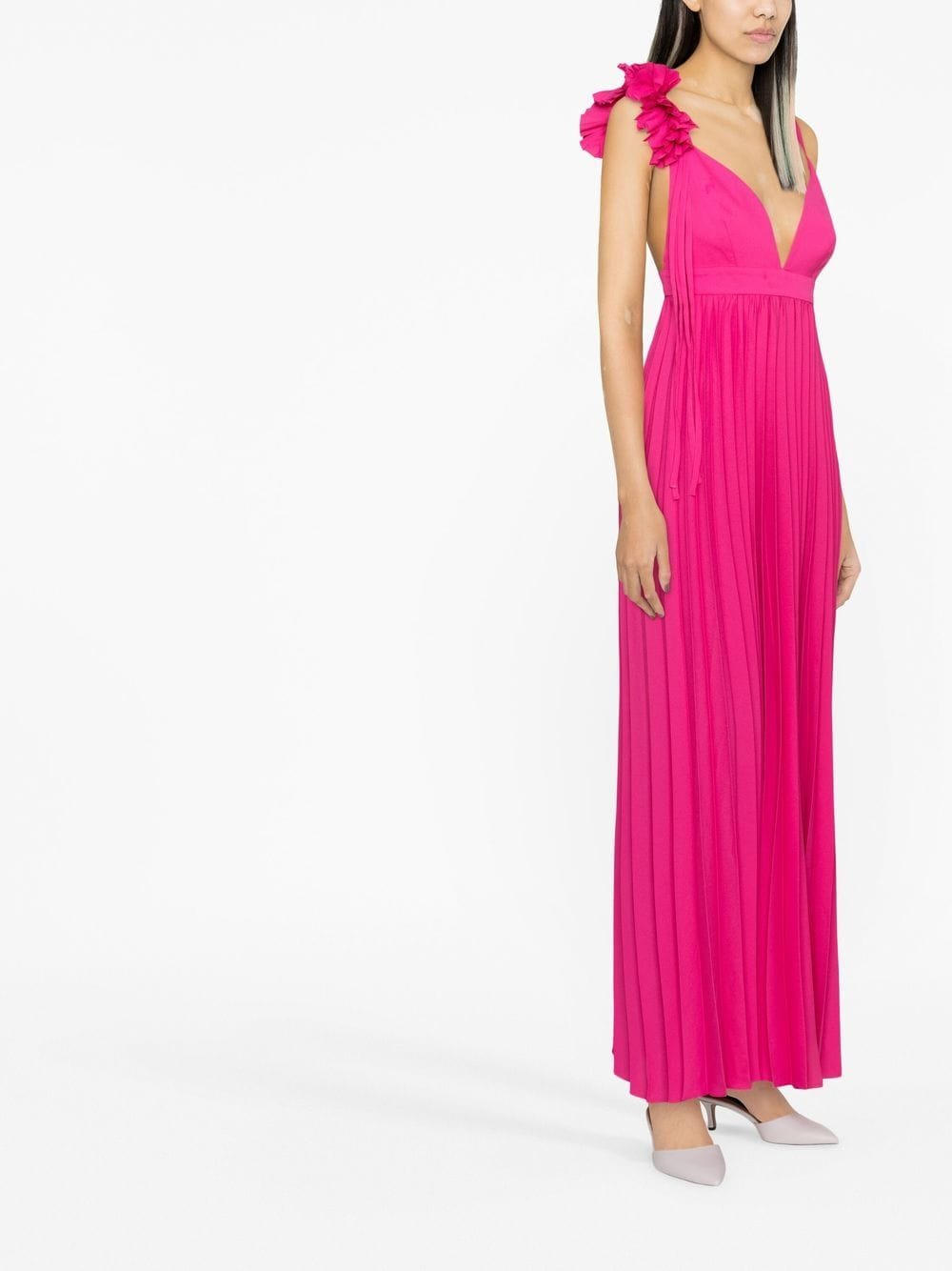 Parosh Palmer pleated maxi dress