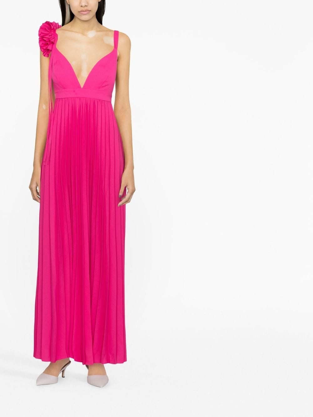 Parosh Palmer pleated maxi dress