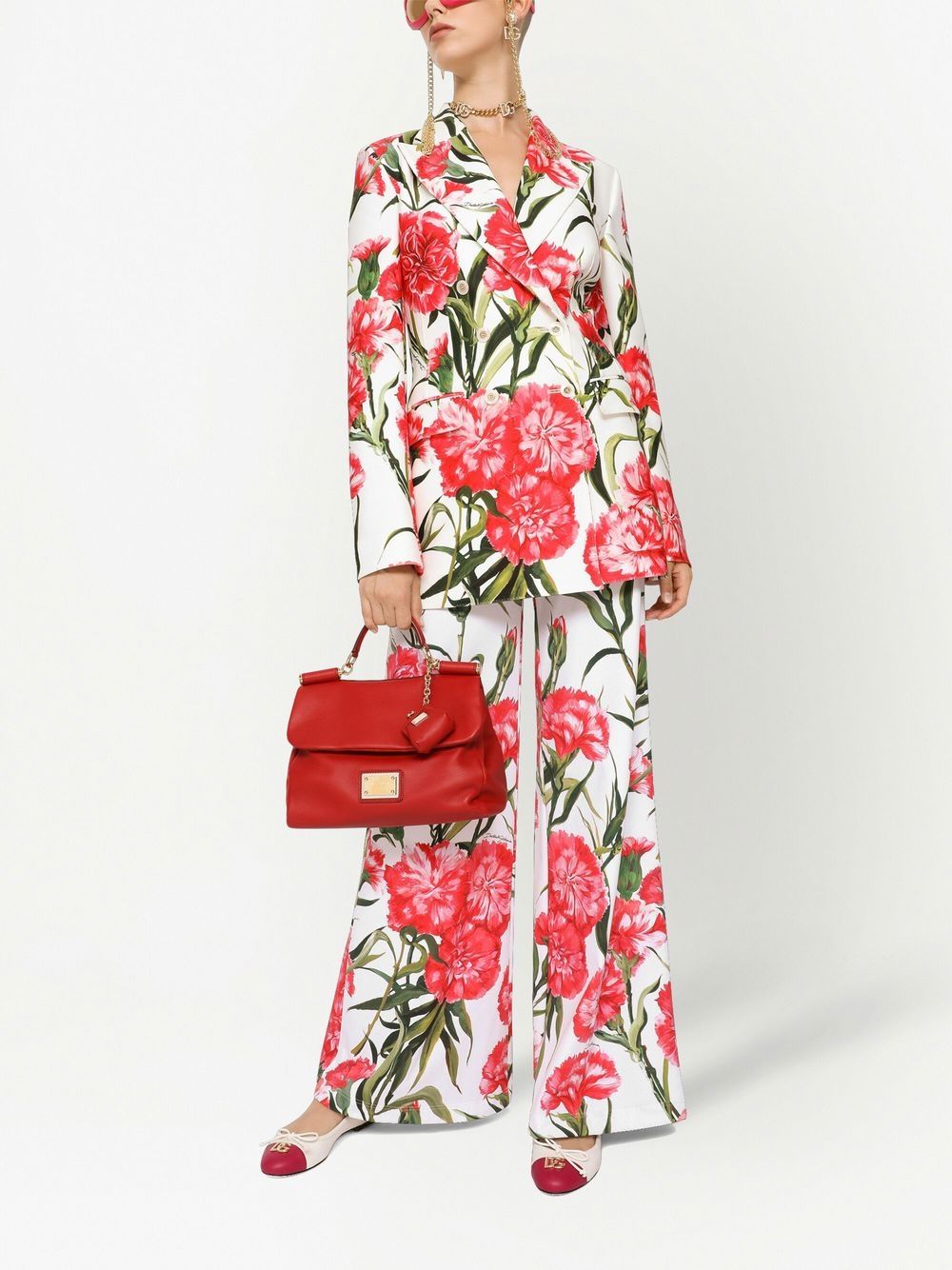 Dolce & Gabbana floral print double-breasted blazer