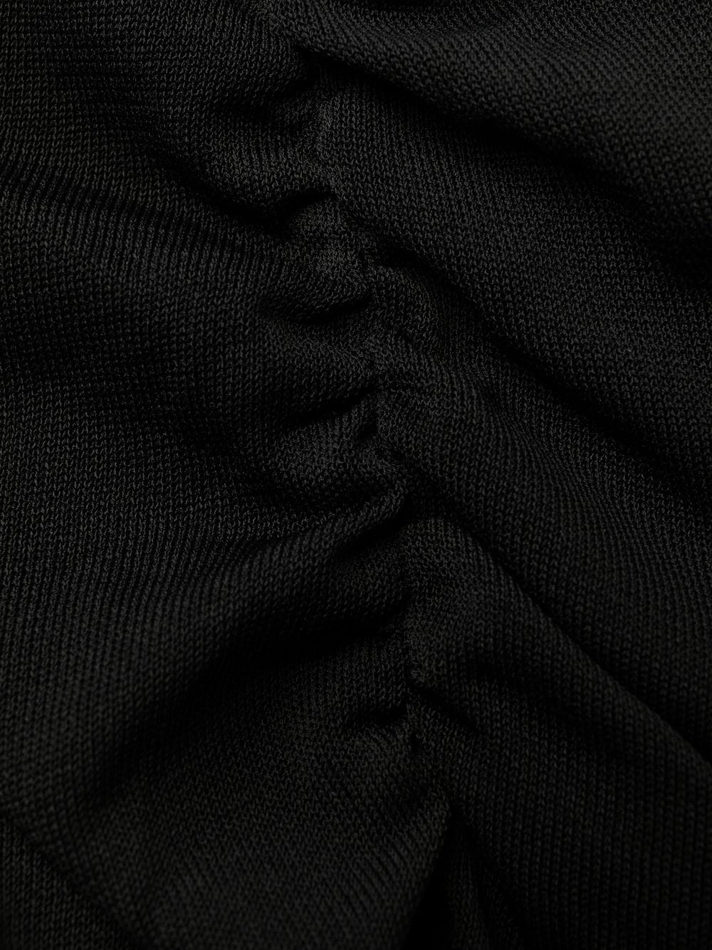 Saint Laurent semi-sheer one-sleeve long dress