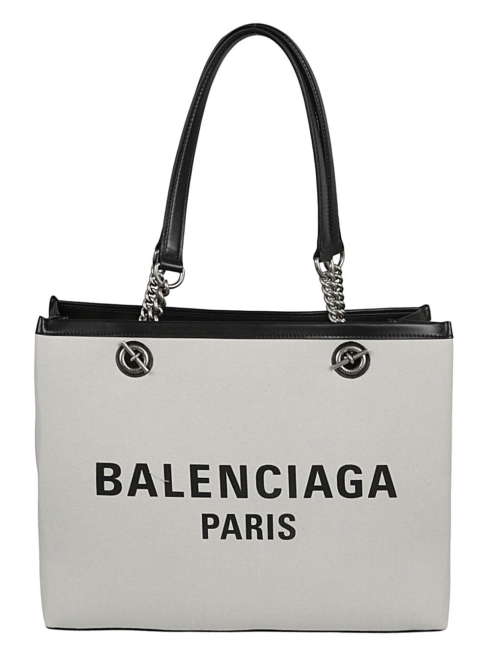 Balenciaga logo print canvas tote bag