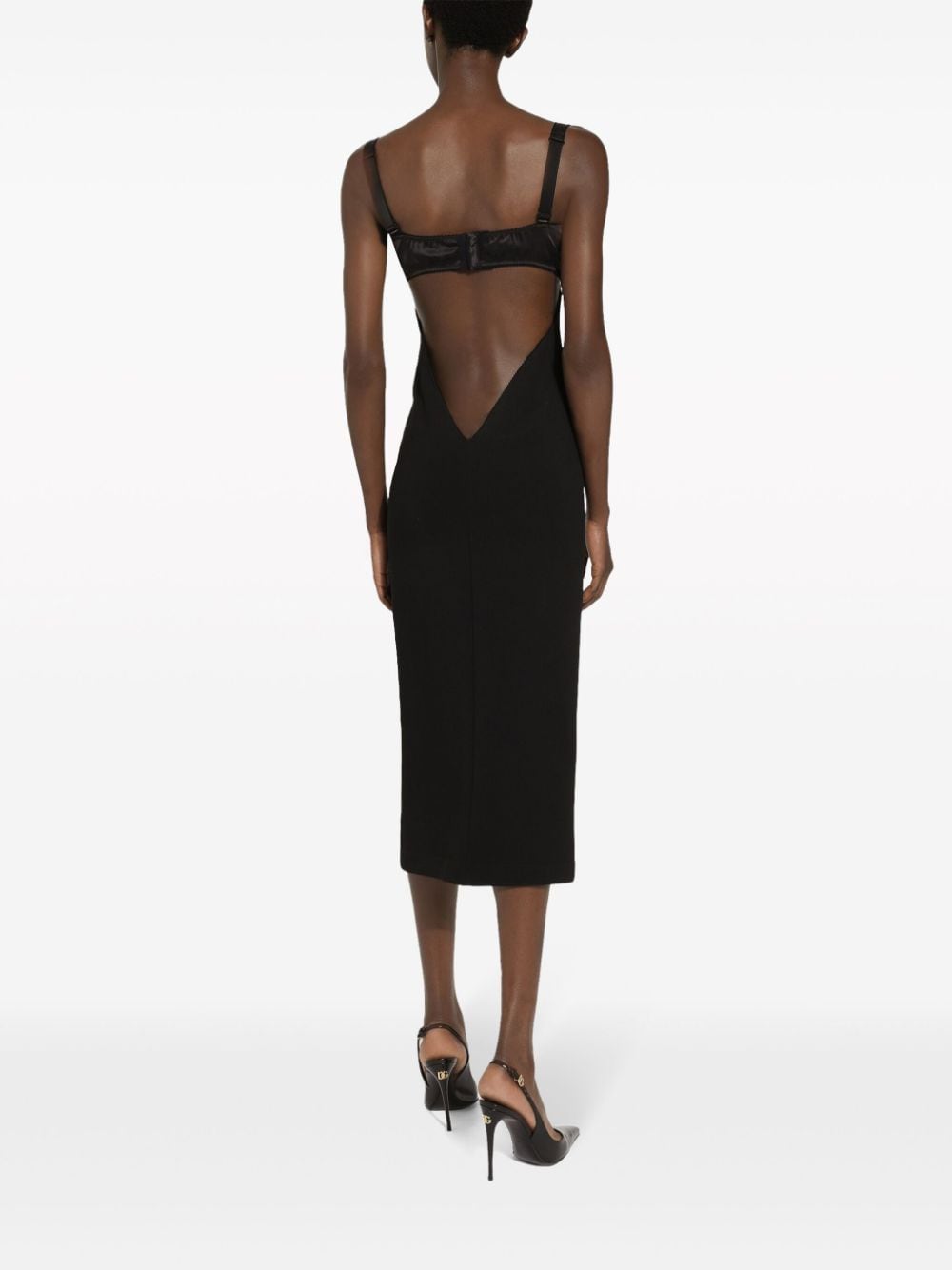 Dolce & Gabbana Jersey longuette dress with bustier bra top