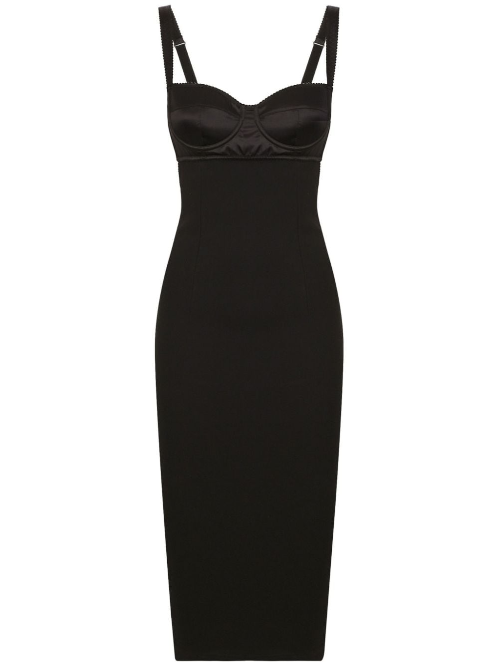 Dolce & Gabbana Jersey longuette dress with bustier bra top