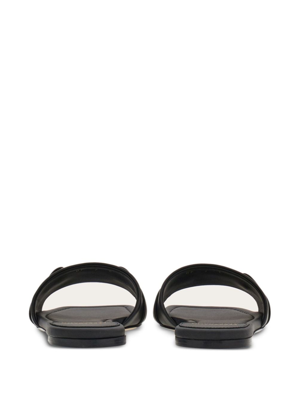 Ferragamo Gancini-plaque leather slides