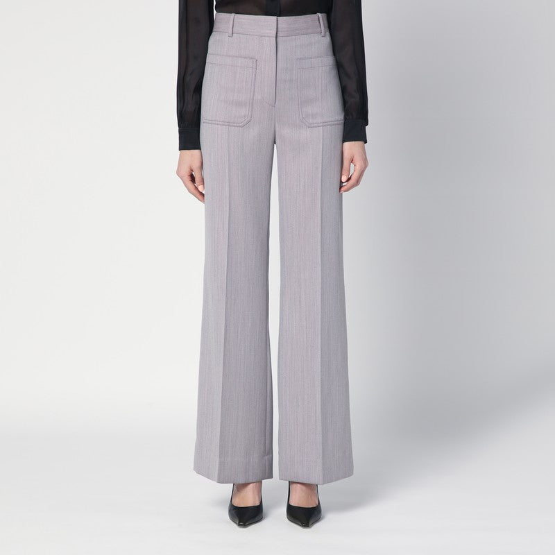 Victoria Beckham Pantalone Alina grey in wool