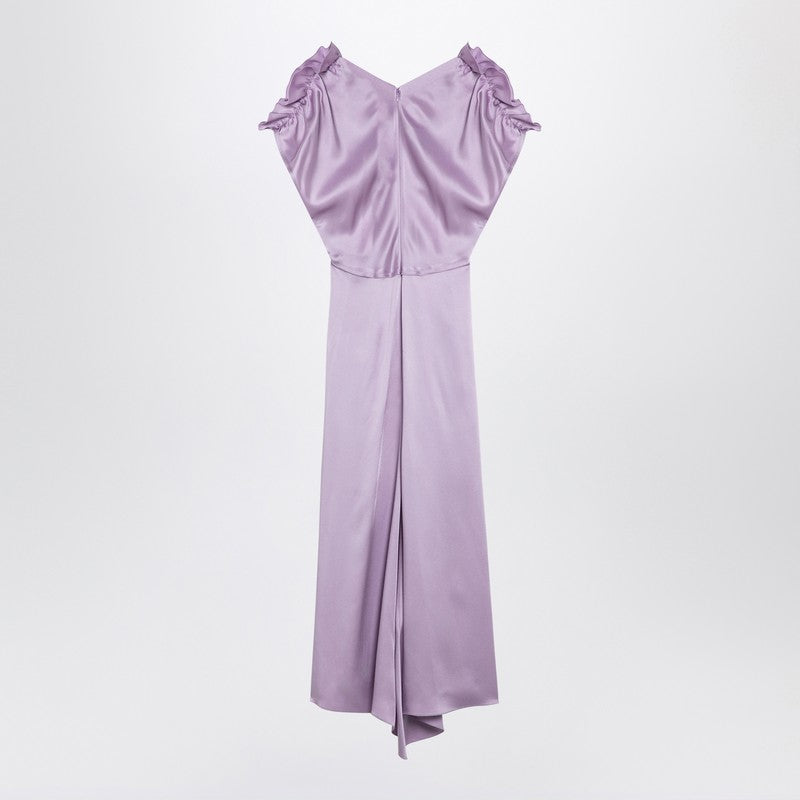 Victoria Beckham Petunia-coloured midi dress with ruffles