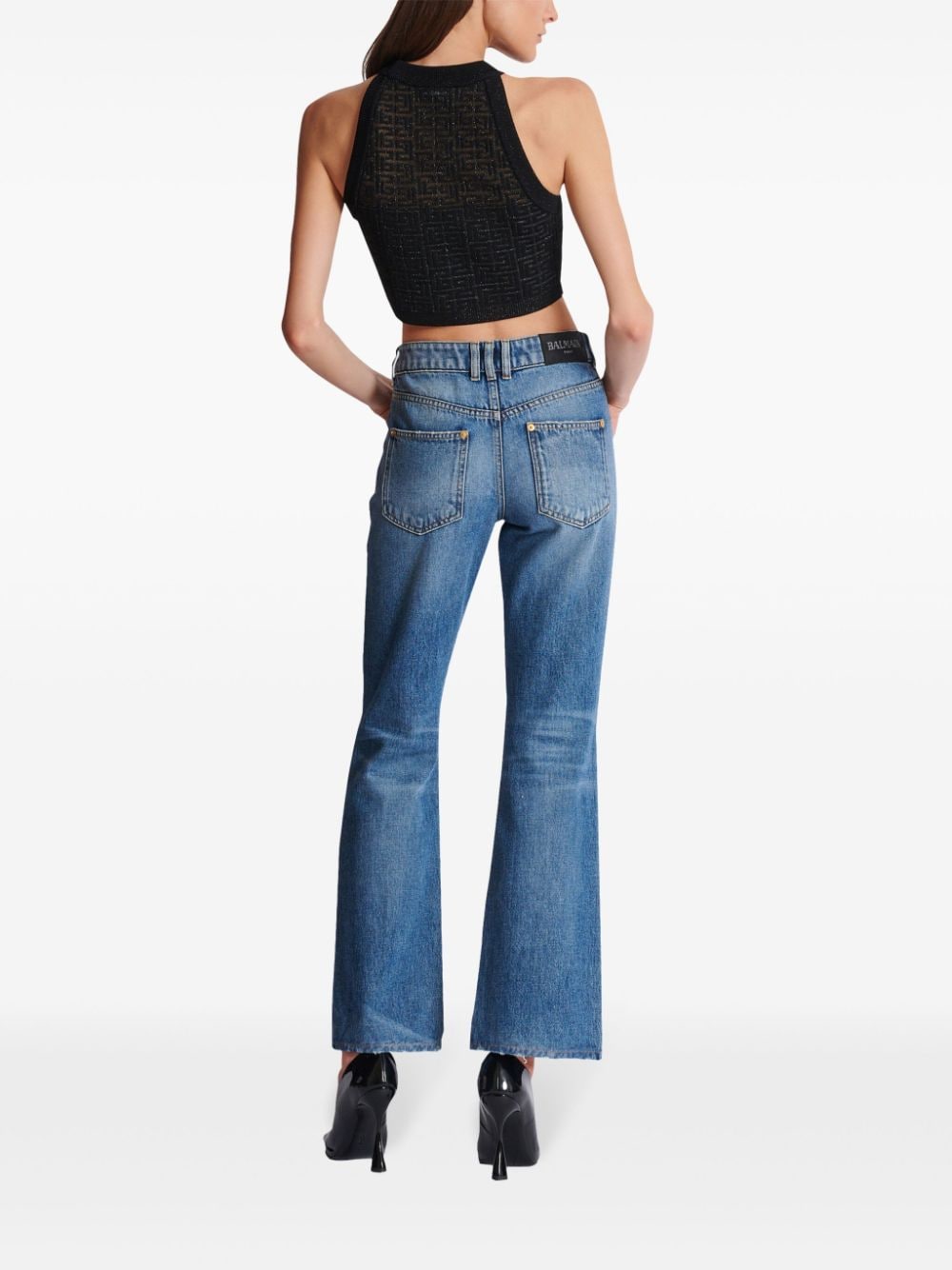 Balmain PB Labyrinth knit top