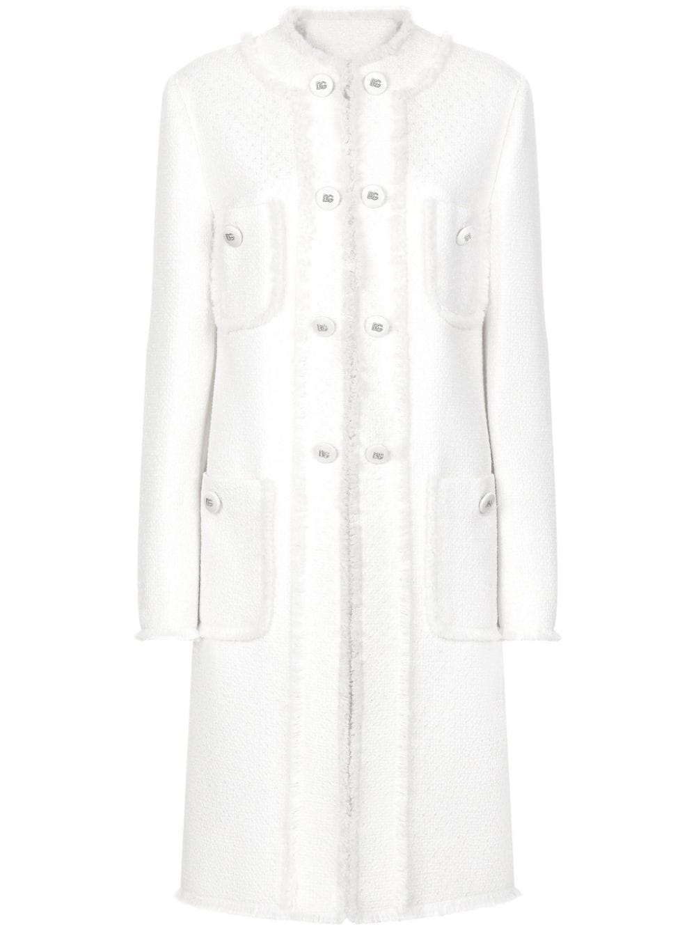 Dolce & Gabbana Single-breasted raschel tweed coat