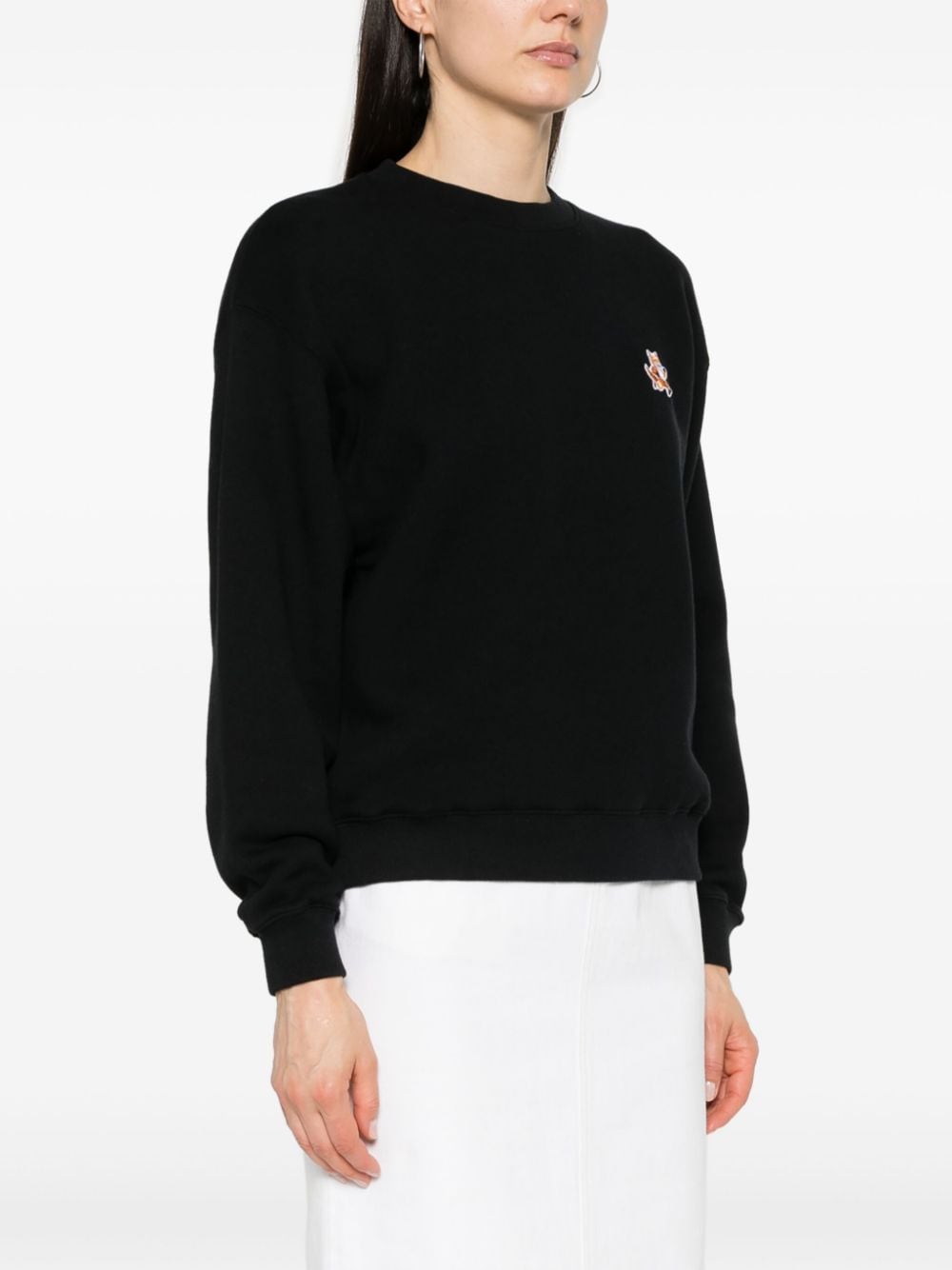 Maison Kitsune fox pattern cotton sweatshirt