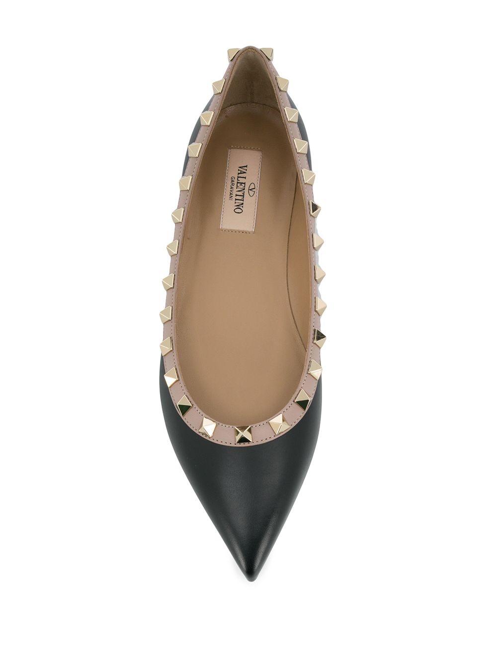 Valentino Garavani Rockstud Patent Leather Ballerina