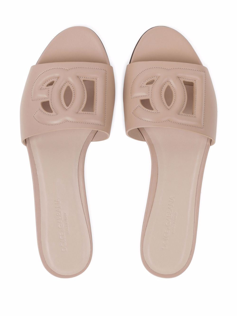 Dolce & Gabbana cutout leather slides