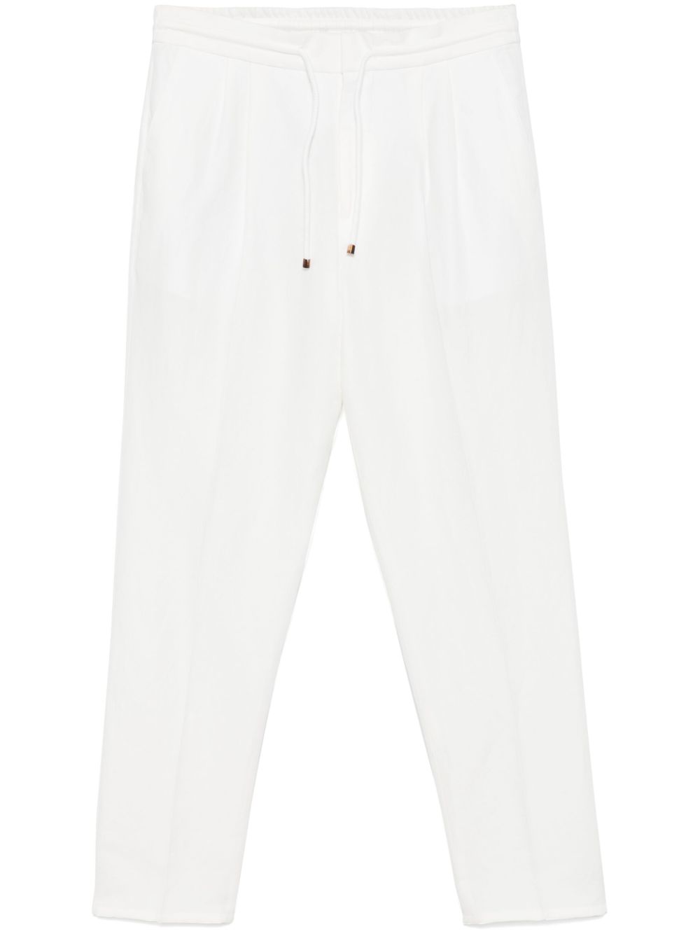 Brunello Cucinelli linen blend drawstring trousers