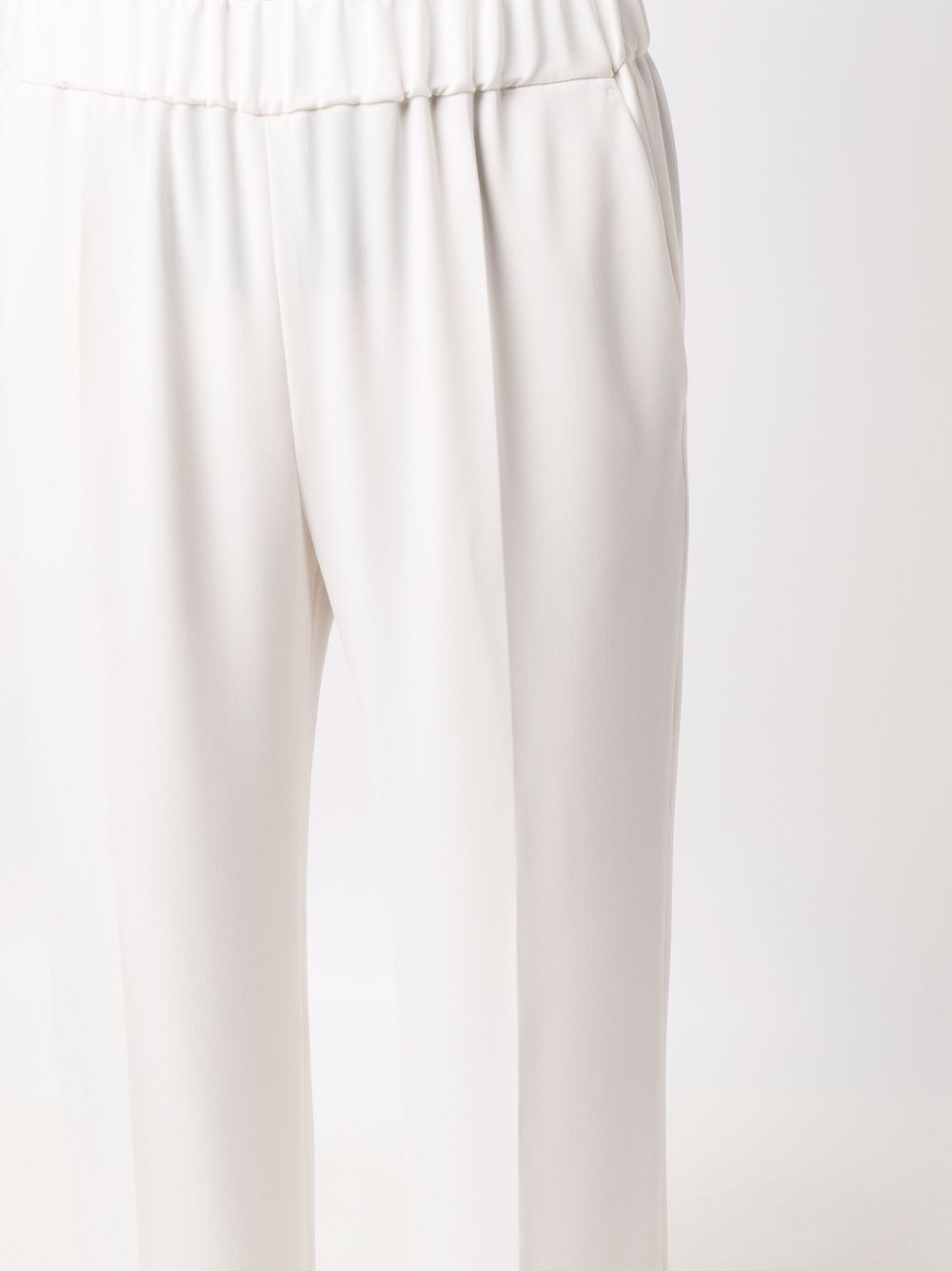 Alberto Biani White Cady Elasticated Trousers