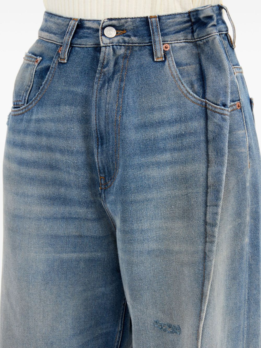 MM6 Maison Margiela flared jeans with folds