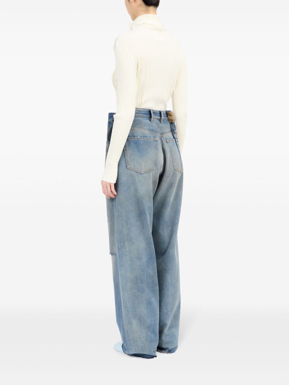 MM6 Maison Margiela flared jeans with folds