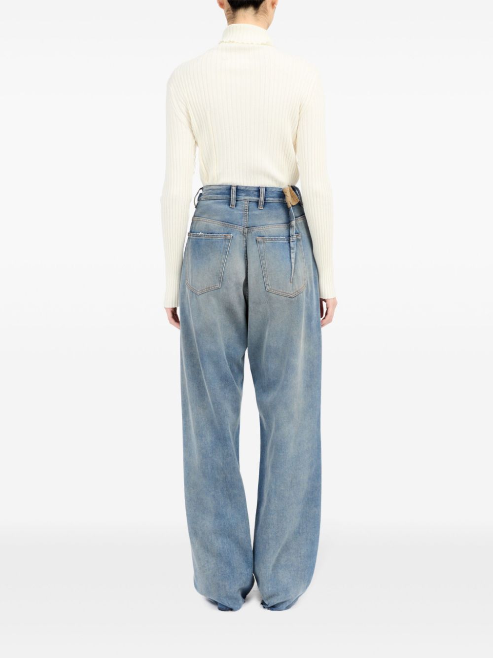 MM6 Maison Margiela flared jeans with folds