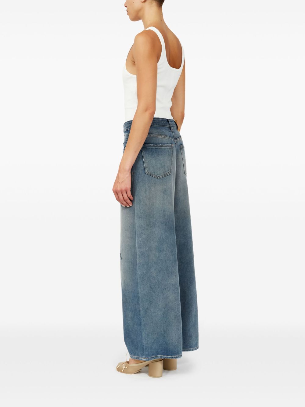 MM6 Maison Margiela Wide Leg Jeans With Drawstring