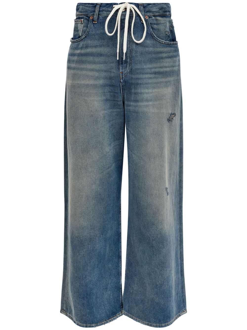 MM6 Maison Margiela Wide Leg Jeans With Drawstring