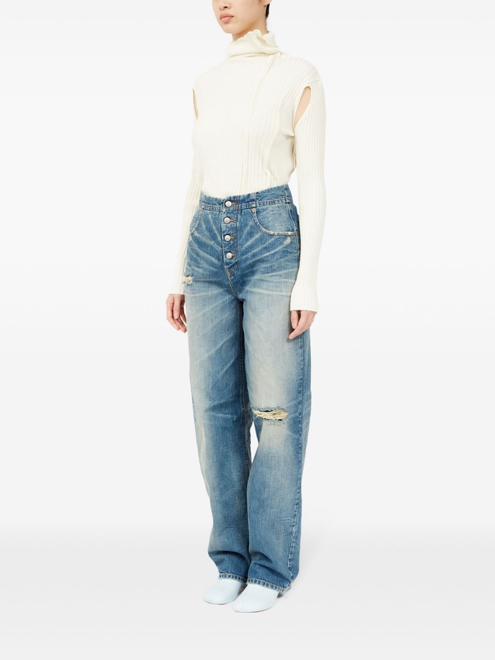 MM6 Maison Margiela straight jeans with a lived-in effect