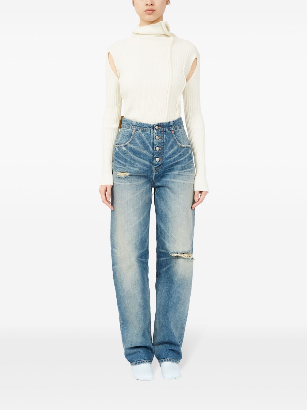 MM6 Maison Margiela straight jeans with a lived-in effect