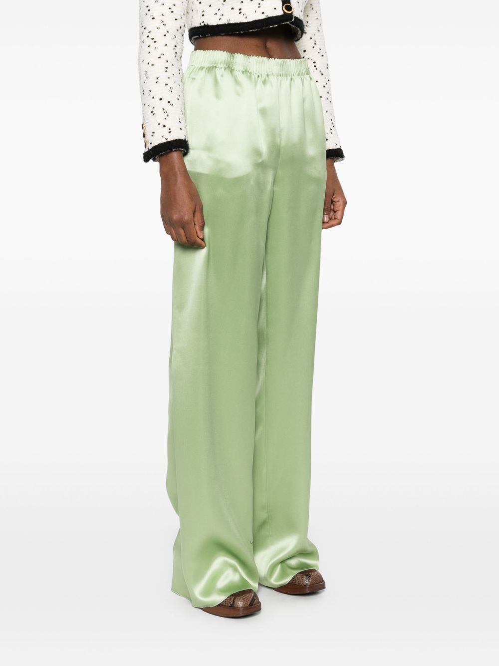 Valentino wide leg silk trousers