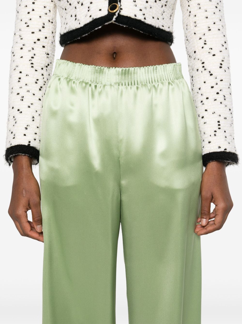 Valentino wide leg silk trousers