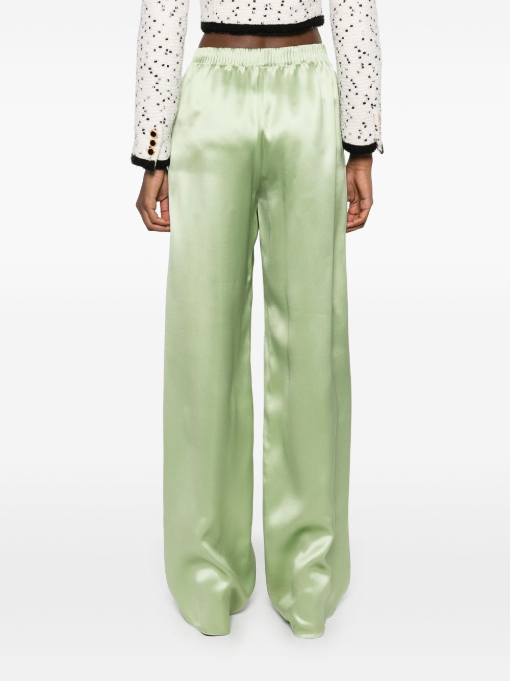 Valentino wide leg silk trousers