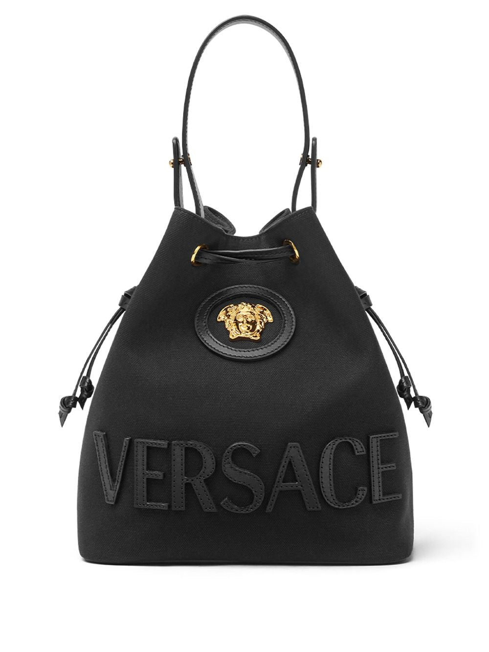 Versace La Medusa Canvas Bucket Bag