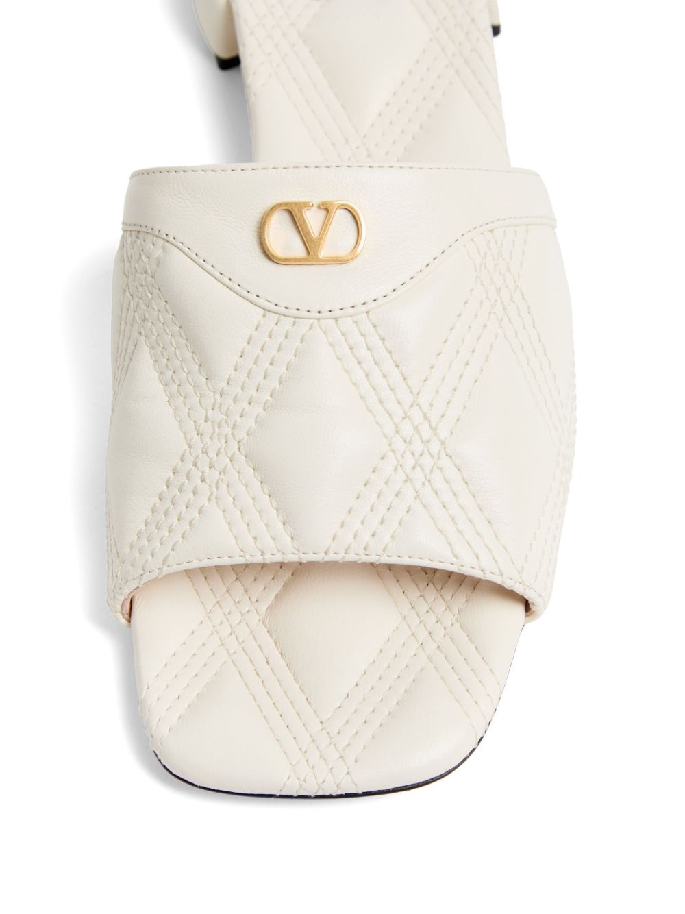 Valentino Garavani Quiltie 67 Slide Sandal in 20mm Quilted Nappa Leather
