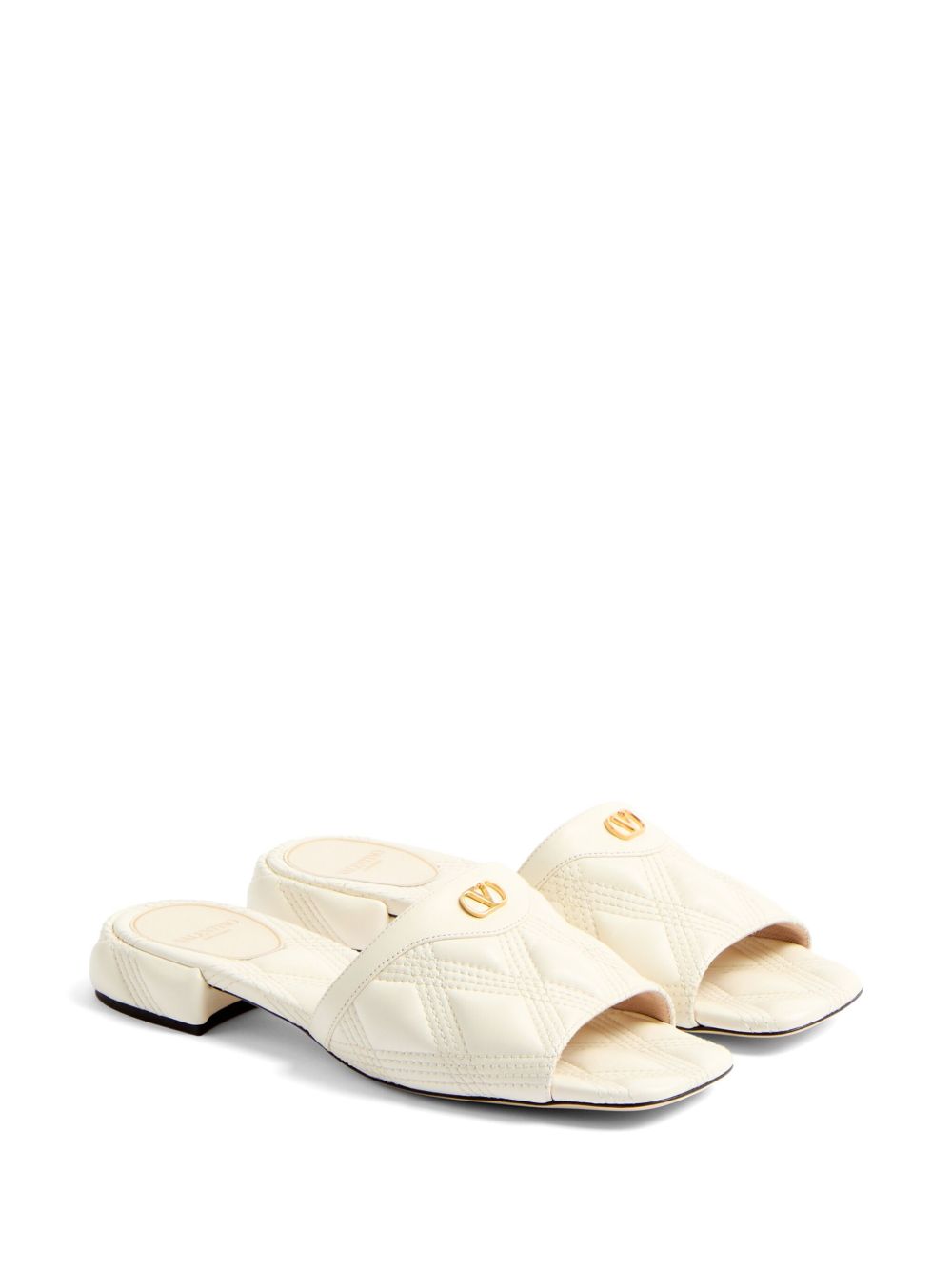 Valentino Garavani Quiltie 67 Slide Sandal in 20mm Quilted Nappa Leather