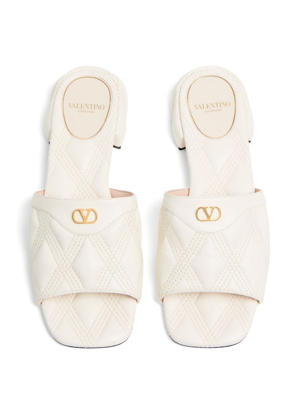 Valentino Garavani Quiltie 67 Slide Sandal in 20mm Quilted Nappa Leather