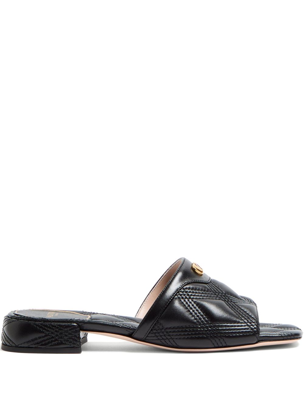 Valentino Garavani Quiltie 67 Slide Sandal in 60mm Quilted Nappa Leather