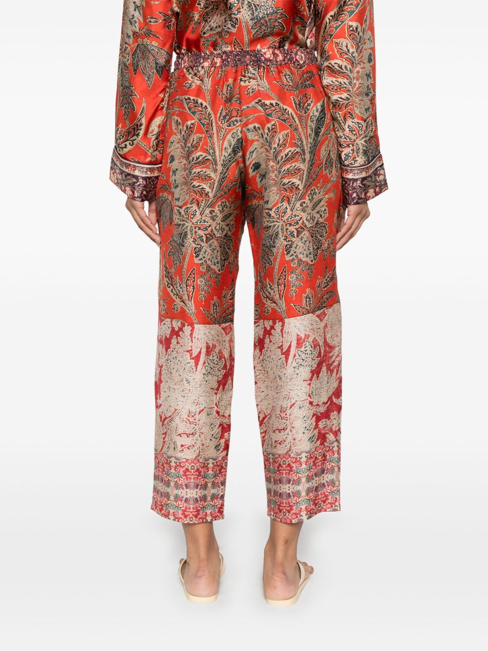 Pierre Louis Mascia aloe silk pants with a tailored cut