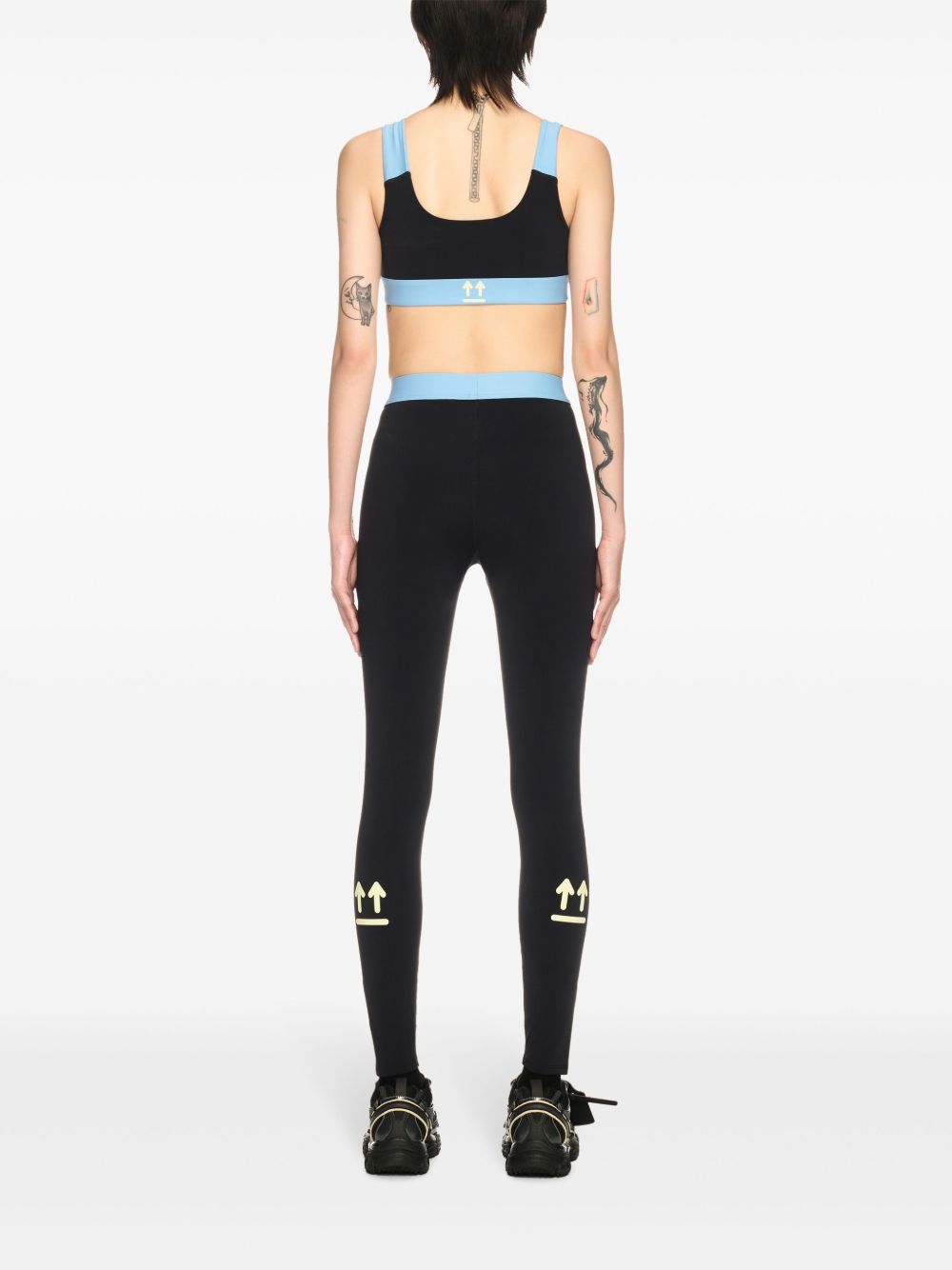 Off White Bra With Colour-Block Design