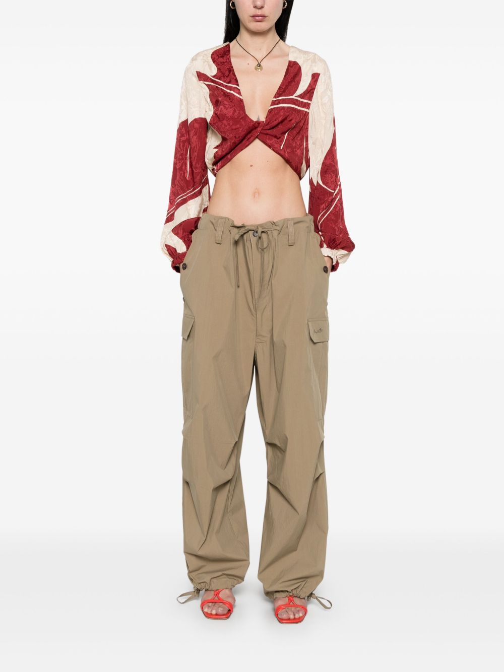 Parosh straight cargo trousers