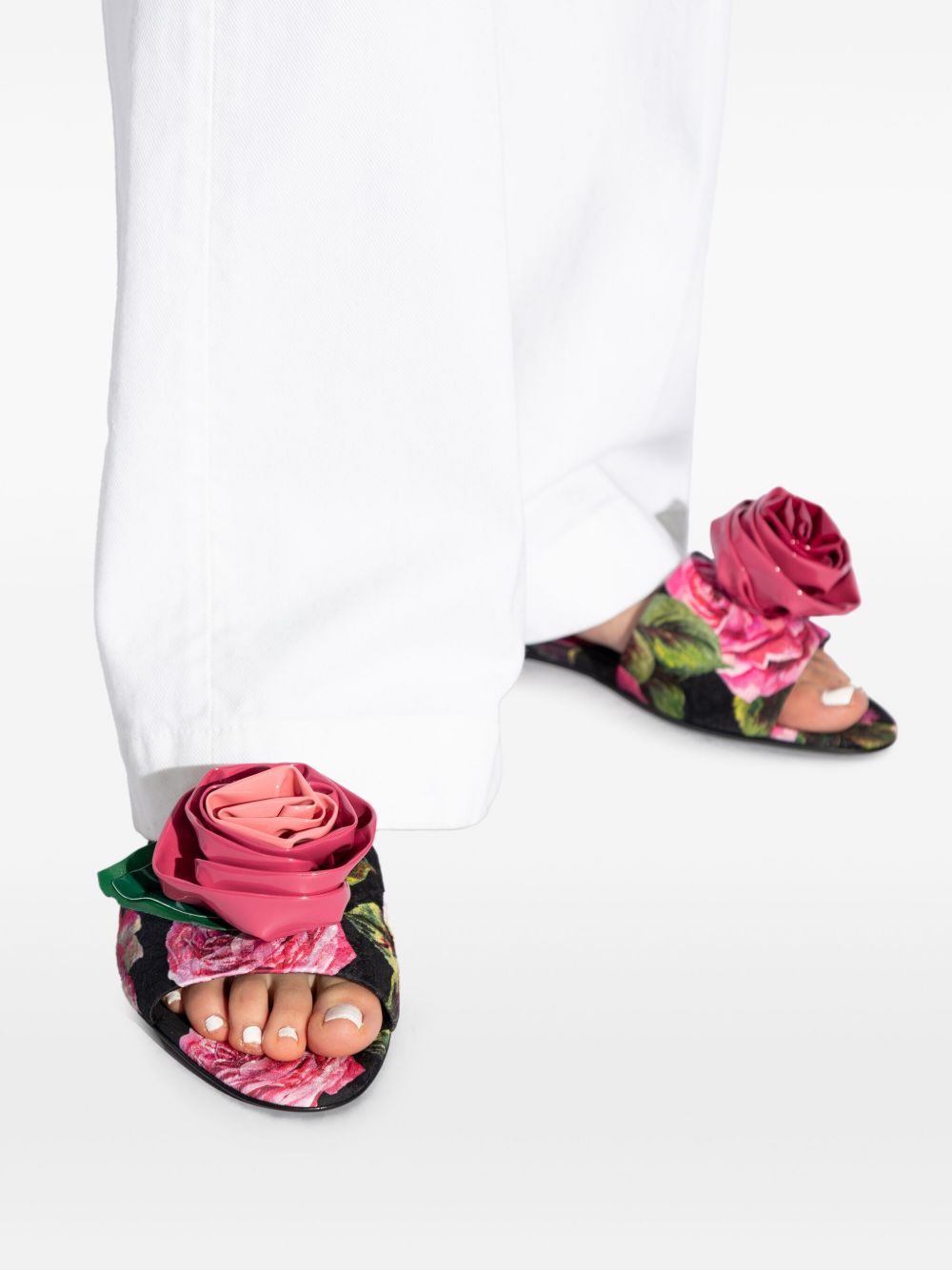 Dolce & Gabbana Floral Motif Slides