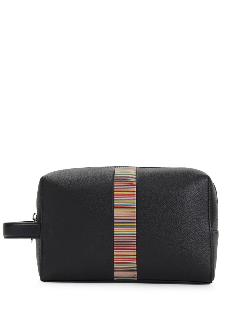 Paul Smith Leather 'Signature Stripe' Trim Wash Bag