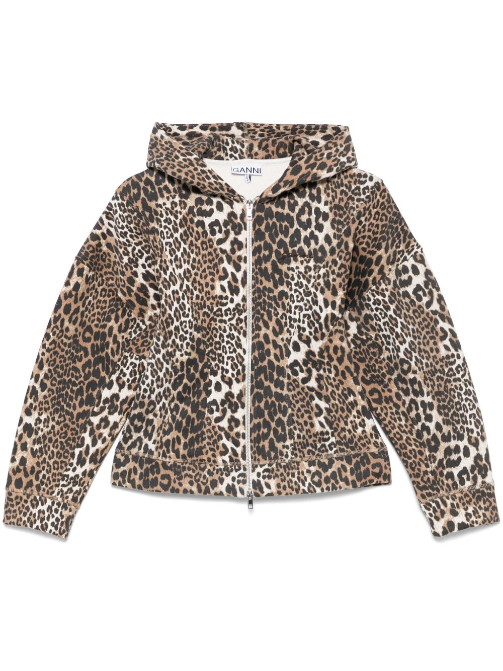 Ganni Leopard print hoodie