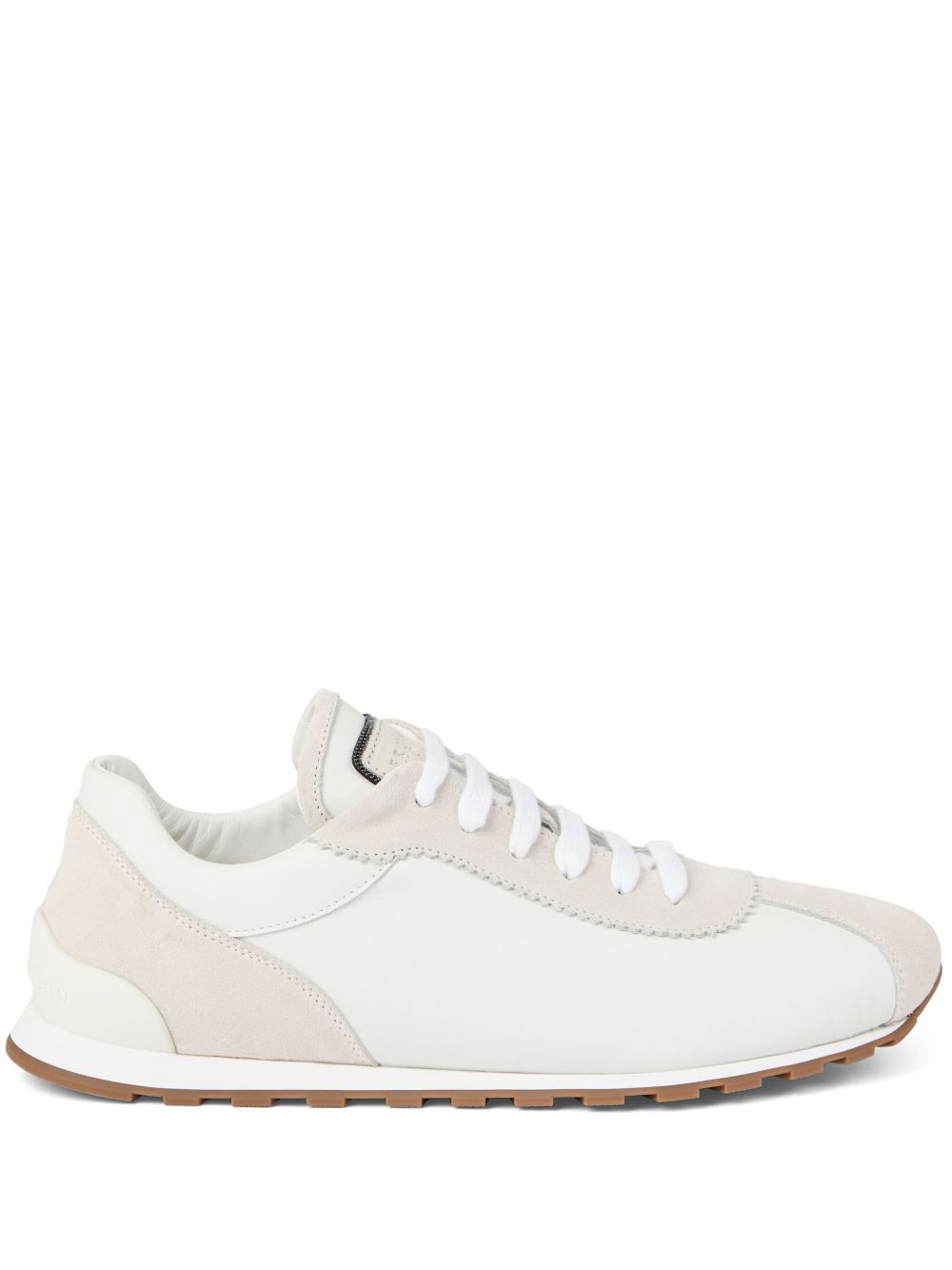 Brunello Cucinelli Suede and calfskin runners with monili