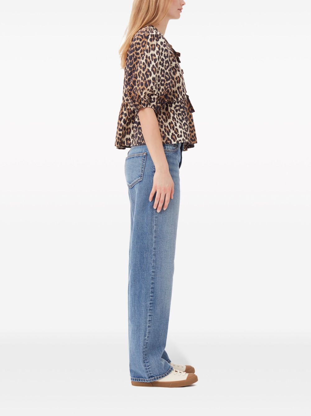 GANNI Top Brown