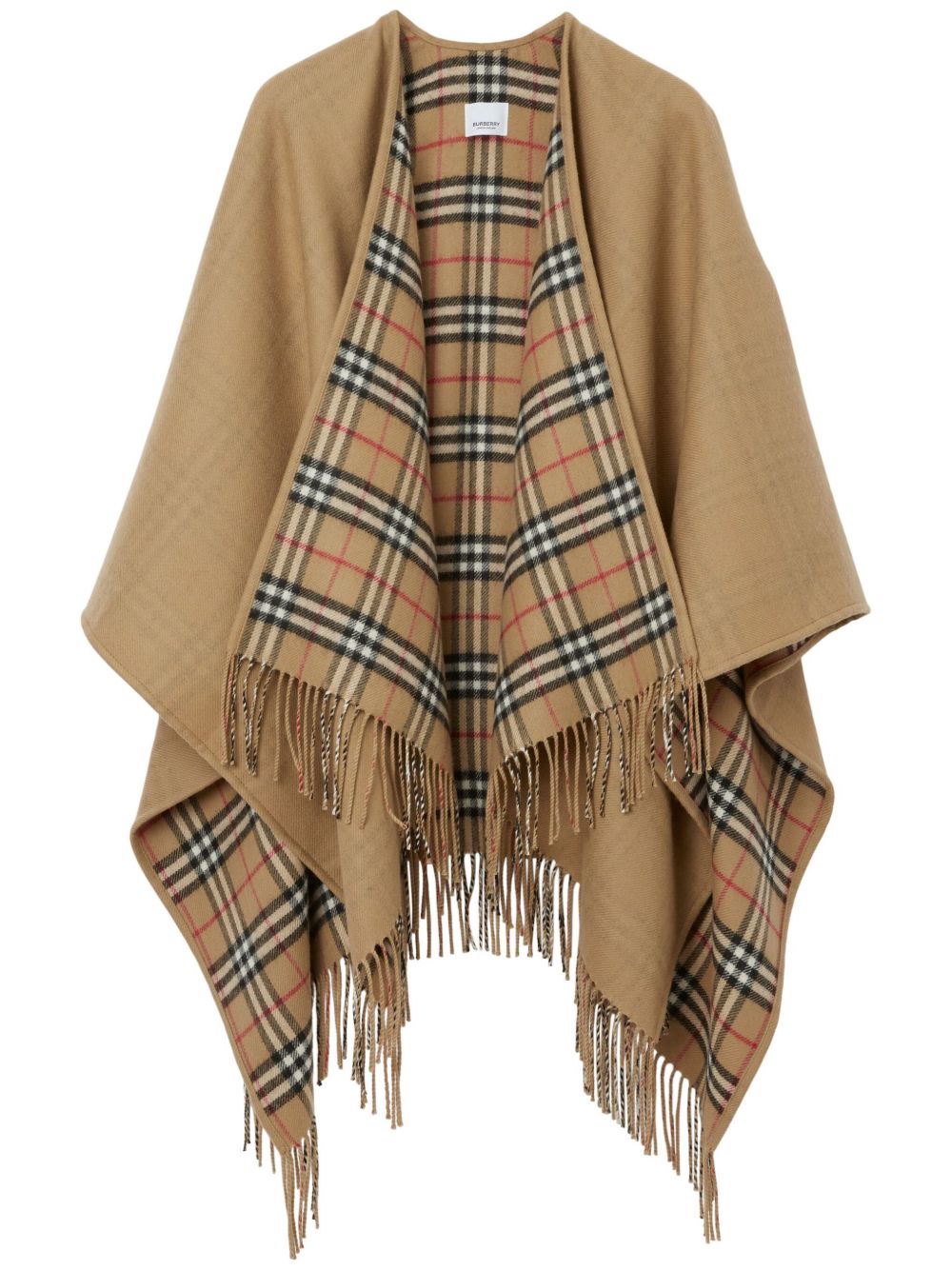 Burberry Reversible Check Wool Cape
