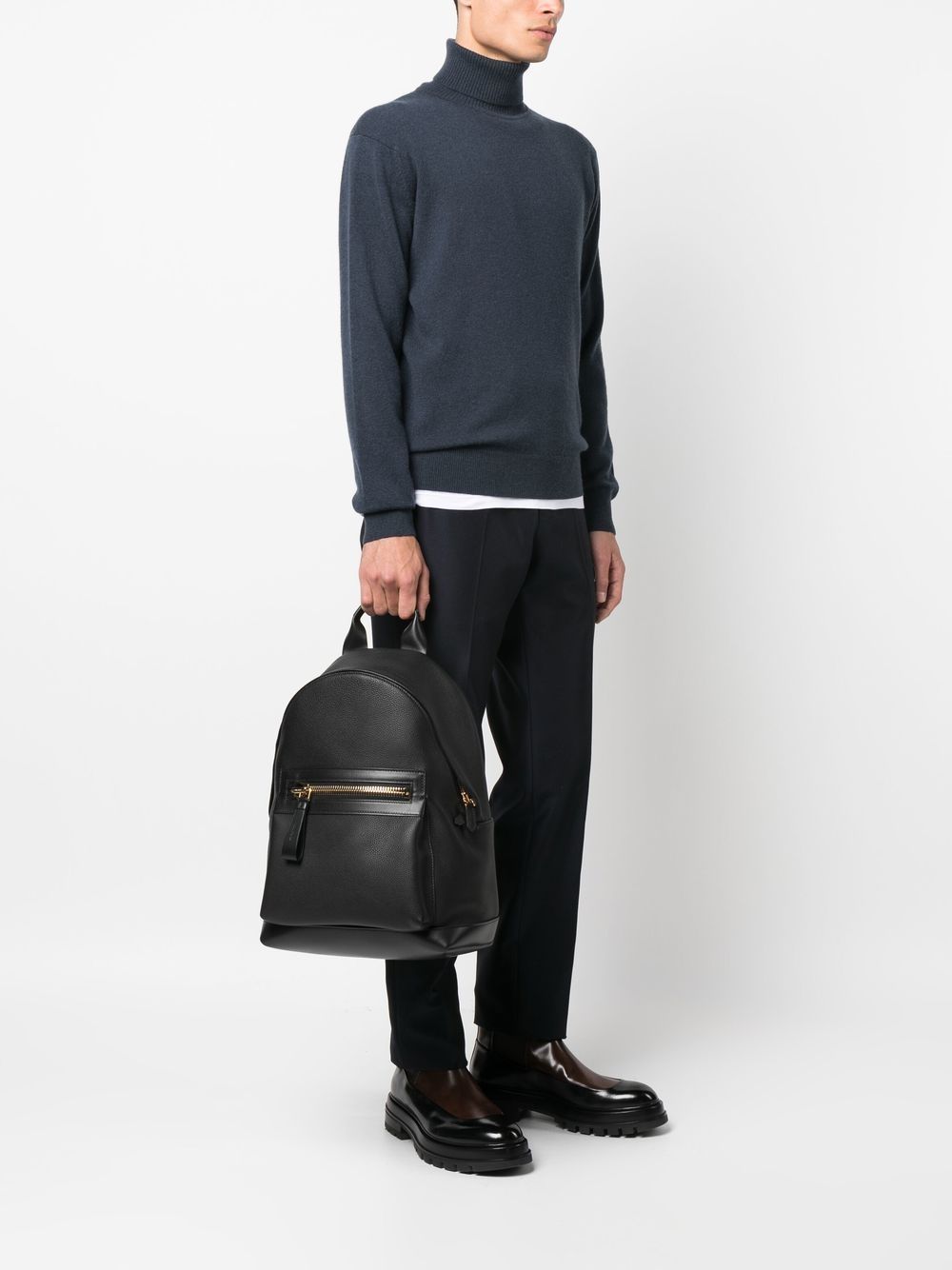 Tom Ford Buckley grained leather backpack