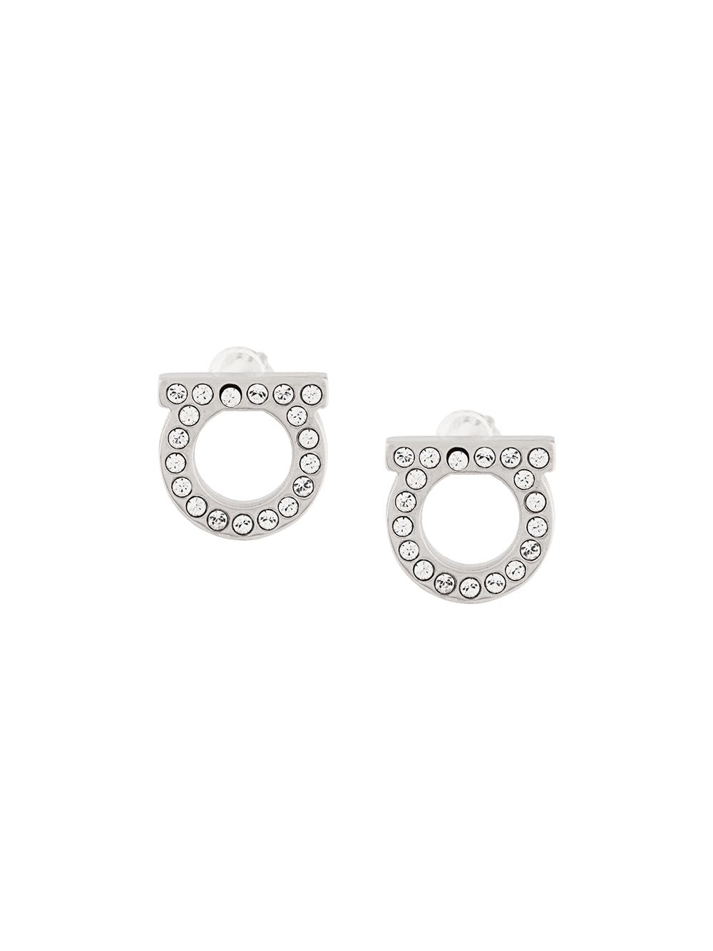 Ferragamo Gancini crystals earrings